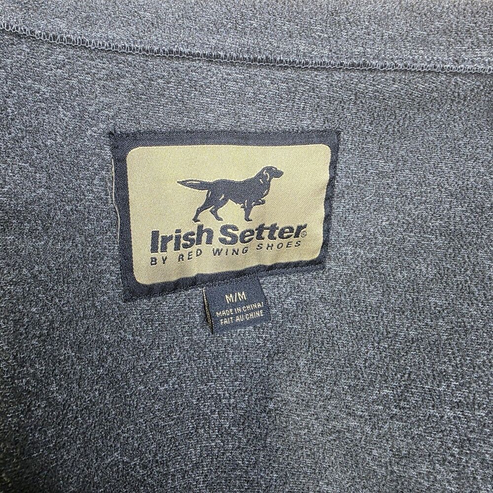 Irish Setter Fleece Jacket Gray Hunting Heavy Full Zip Pockets UltraDry Medium‎ - Picture 3 of 9